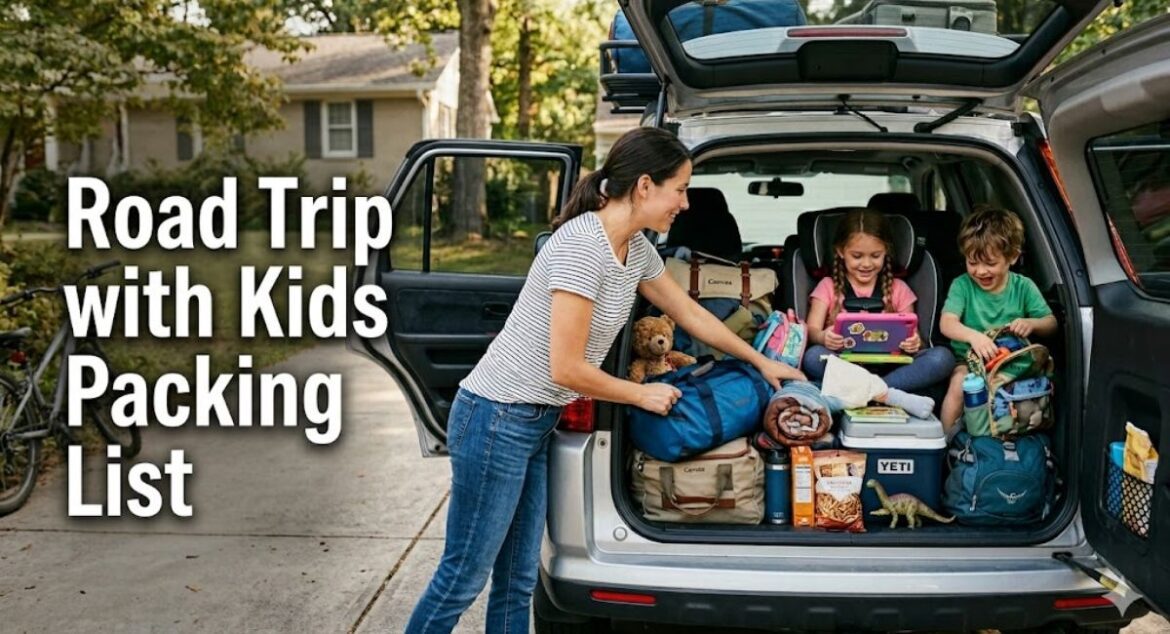 road trip with kids packing lists