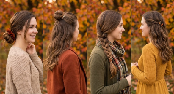 easy hairstyles for fall medium hair