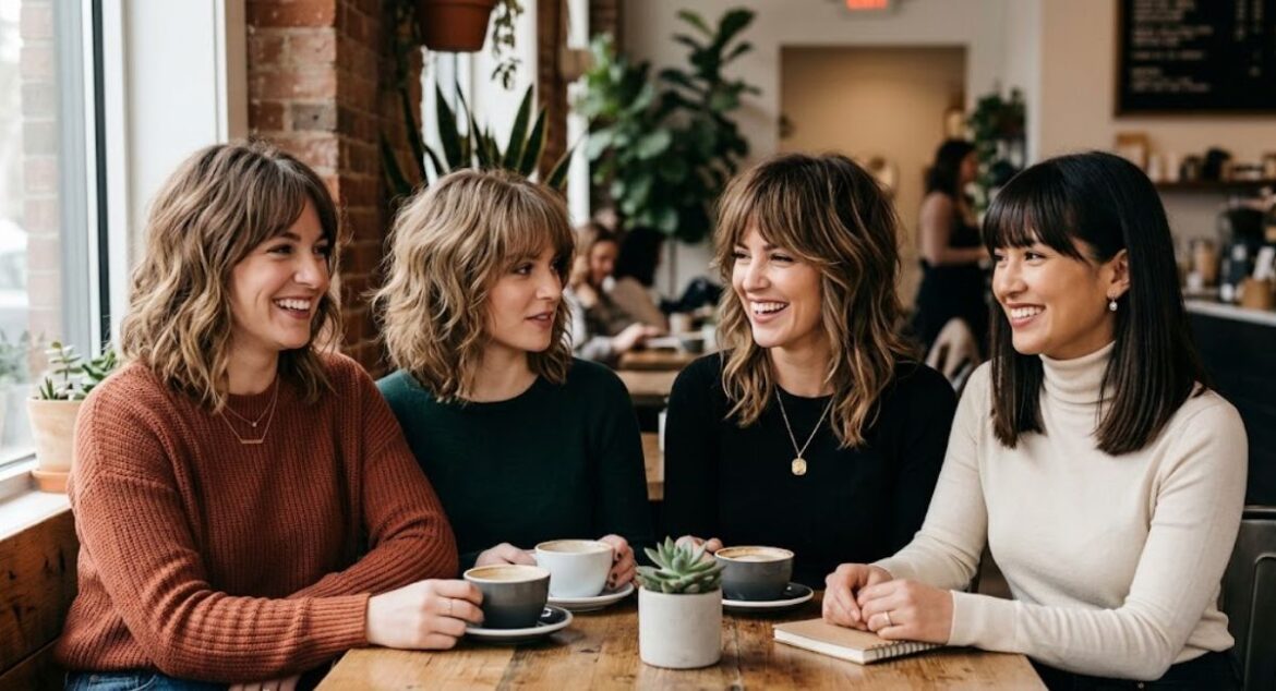 hairstyles for medium hair with bangs