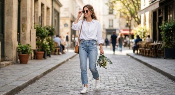 light wash jeans outfit women