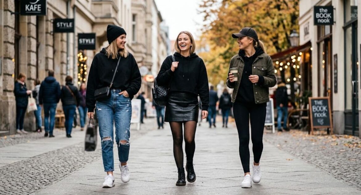 Black Hoodie Outfits Women