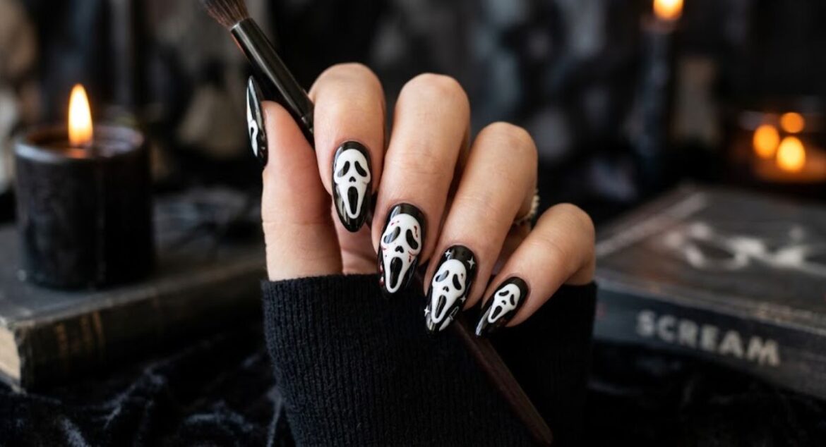 ghost face nails