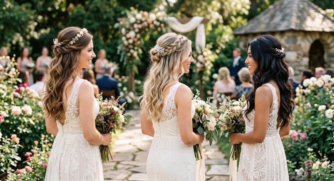 half up half down wedding hairstyles