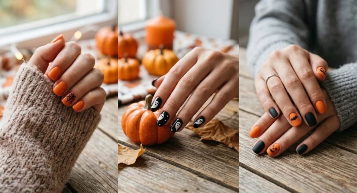 simple halloween nail designs