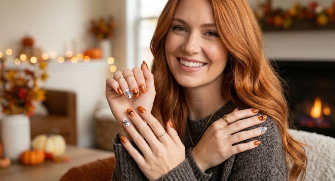 Simple Halloween Nails