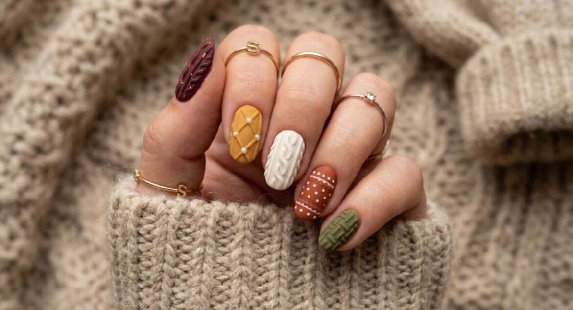 sweater nails designs