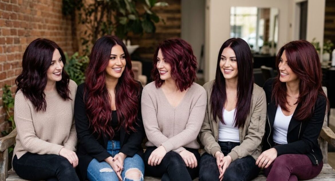 Burgundy hair shades