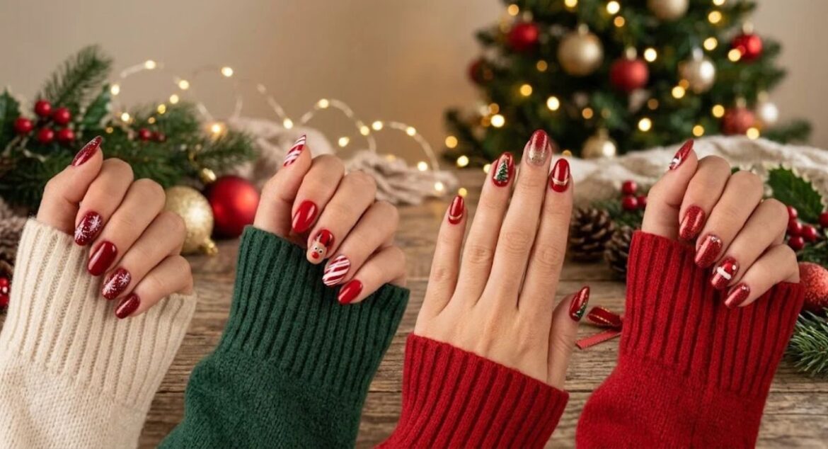 Red Christmas Nail Designs